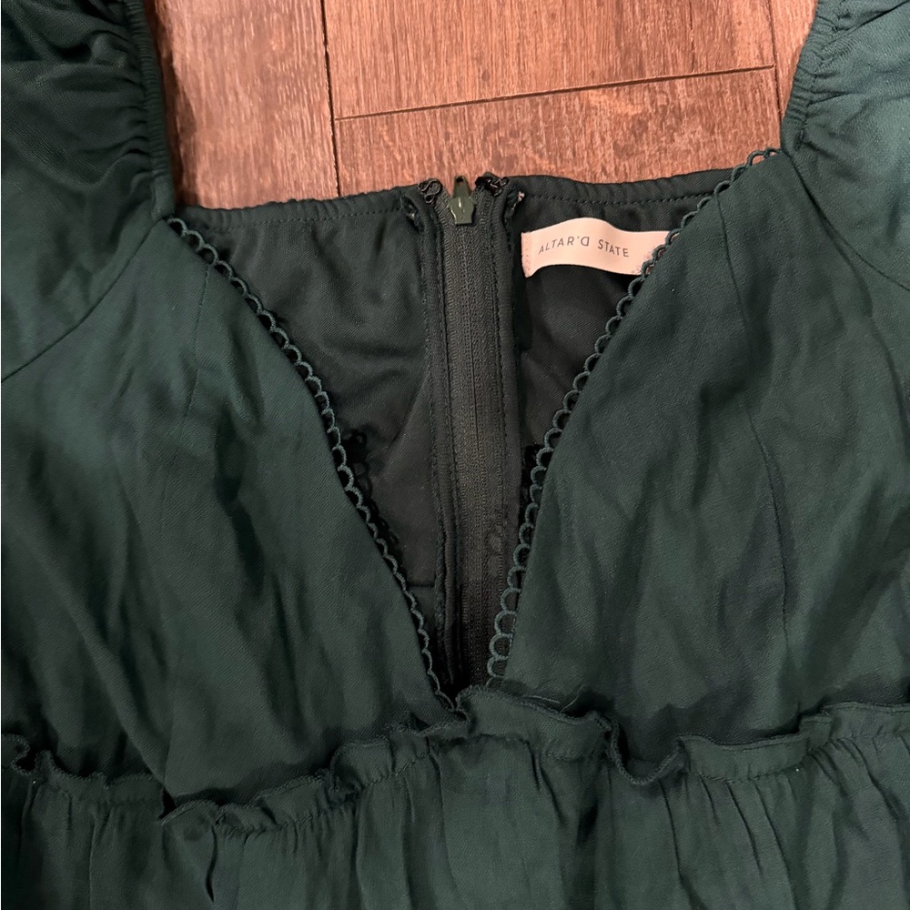 Altar'd State Deep Green Mini Dress - Picture 2 of 5